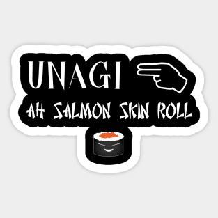 Unagi, Salmon skin roll Sticker